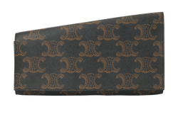 Asymmetric XL Triomphe Clutch, Canvas, Brown, W-DR-2282, DB, 3*